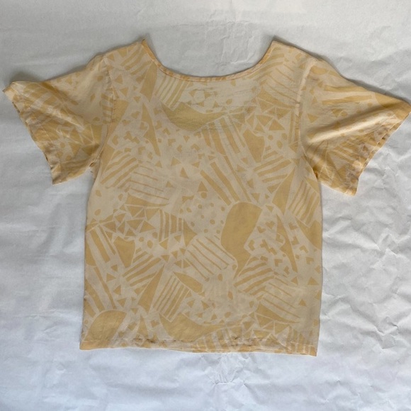 Vintage printed silk blouse - Picture 9 of 10